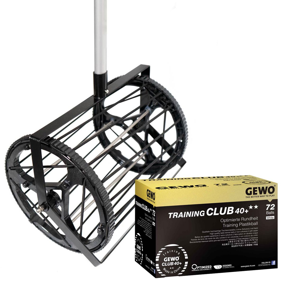 Gewo セット1x ボールキャッチャー+1x ボール トレーニング クラブ 40+**72個入り