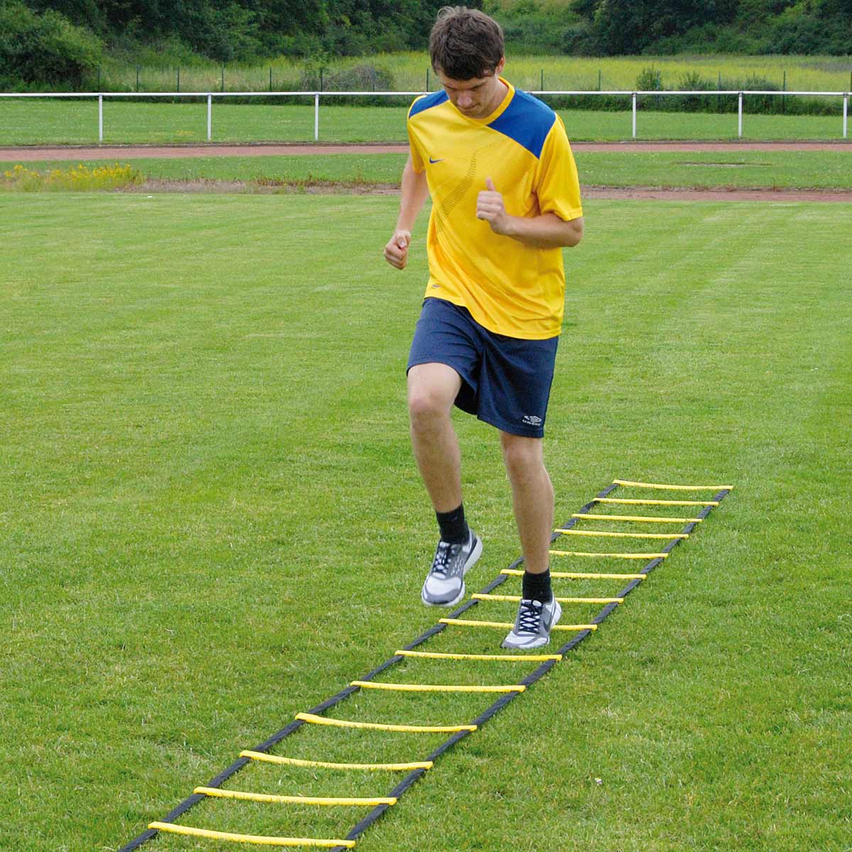 Gewo コーディネーションラダー「アジリティ」シングルラダー 4m ブラック/イエロー