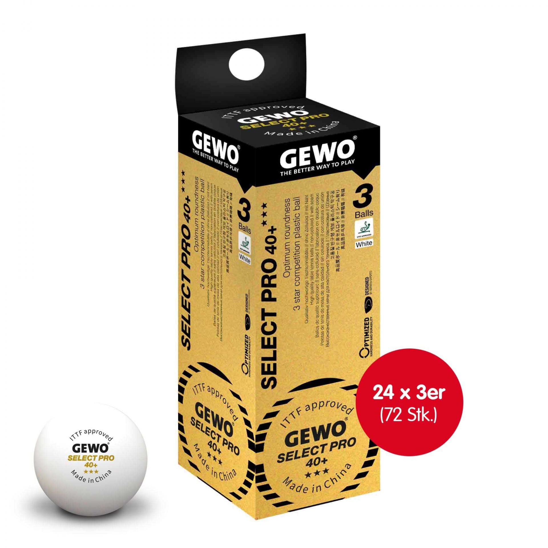 Gewo ボール セレクト プロ 40+***24x3個入りボックス ホワイト