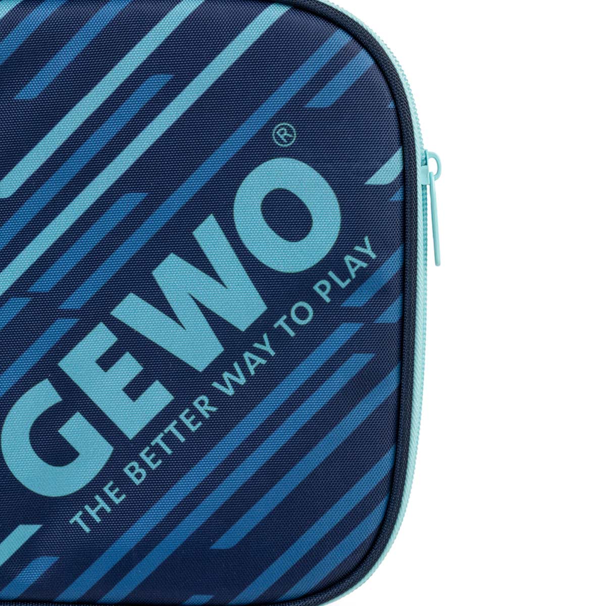 Gewo シングルカバー ストライプ ネイビー/スカイ