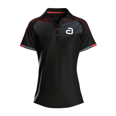Andro シャツ Avos レディース ブラック/ネオンレッド