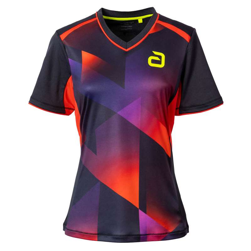 Andro シャツ ラントン レディース ブラック／レッド